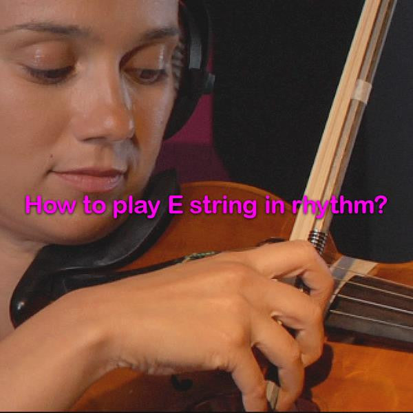 Lesson 010b : How to play E string in rhythm? - violino online, play violin online,   - tocar violin online, уроки игры на скрипке, Metodo Mirkovic - cours de violon en ligne, geige online lernen
