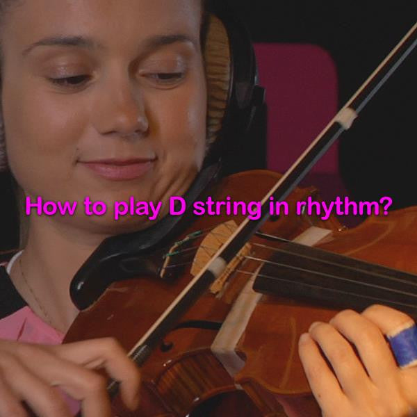 Lesson 010c : How to play D string in rhythm? - violino online, play violin online,   - tocar violin online, уроки игры на скрипке, Metodo Mirkovic - cours de violon en ligne, geige online lernen