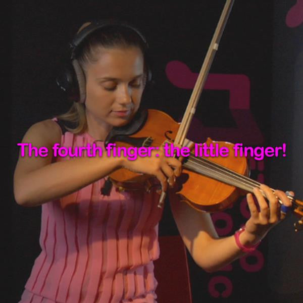 Lesson 036:The fourth finger: the little finger! - violino online, play violin online,   - tocar violin online, уроки игры на скрипке, Metodo Mirkovic - cours de violon en ligne, geige online lernen