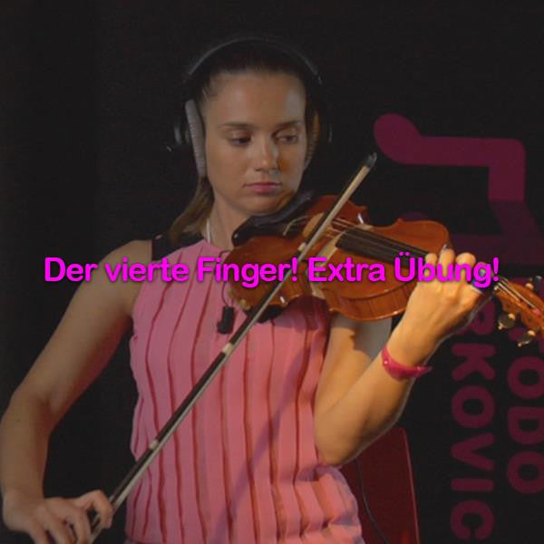 Folge 038: Der vierte Finger! Extra Übung! - violino online, play violin online,   - tocar violin online, уроки игры на скрипке, Metodo Mirkovic - cours de violon en ligne, geige online lernen