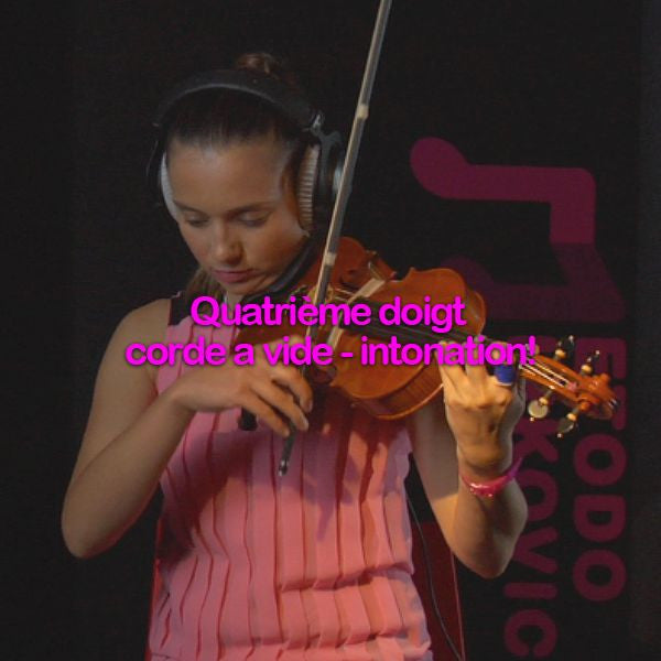 Leçon 037: Quatrième  doigt - corde a vide - intonation! - violino online, play violin online,   - tocar violin online, уроки игры на скрипке, Metodo Mirkovic - cours de violon en ligne, geige online lernen