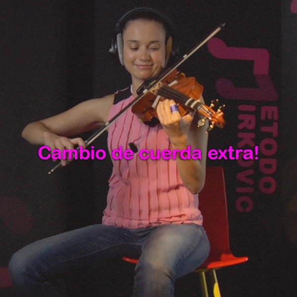 011b: cambio de cuerda extra ! - violino online, play violin online,   - tocar violin online, уроки игры на скрипке, Metodo Mirkovic - cours de violon en ligne, geige online lernen