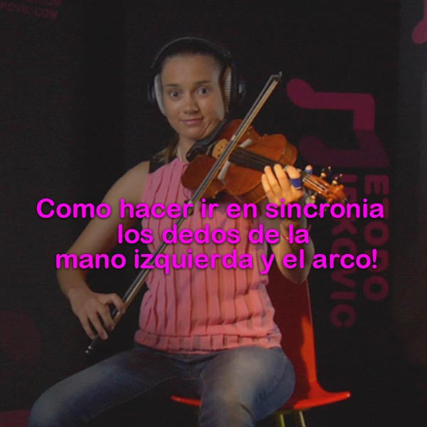 027: como hacer ir en sincronia los dedos de la mano izquierda y el arco! - violino online, play violin online,   - tocar violin online, уроки игры на скрипке, Metodo Mirkovic - cours de violon en ligne, geige online lernen