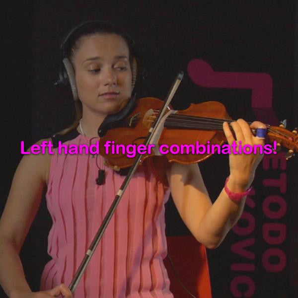 Lesson 031:Left hand finger combinations! - violino online, play violin online,   - tocar violin online, уроки игры на скрипке, Metodo Mirkovic - cours de violon en ligne, geige online lernen