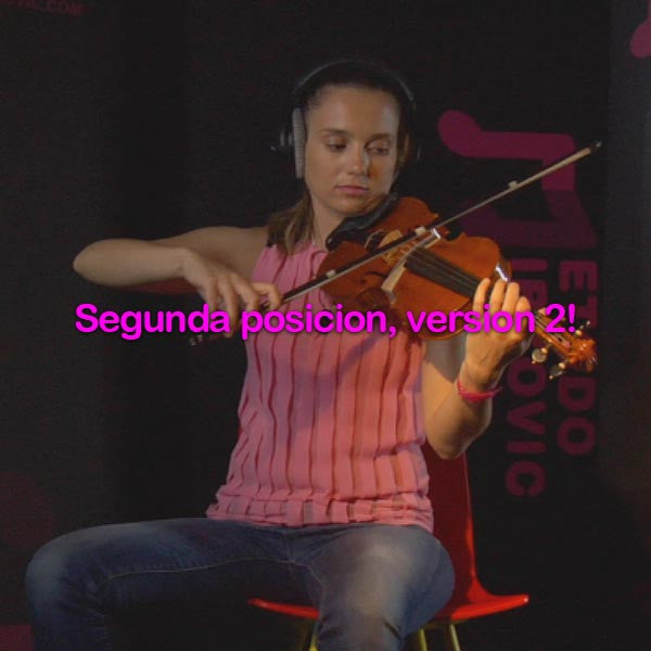 047: segunda posicion, version 2! - violino online, play violin online,   - tocar violin online, уроки игры на скрипке, Metodo Mirkovic - cours de violon en ligne, geige online lernen