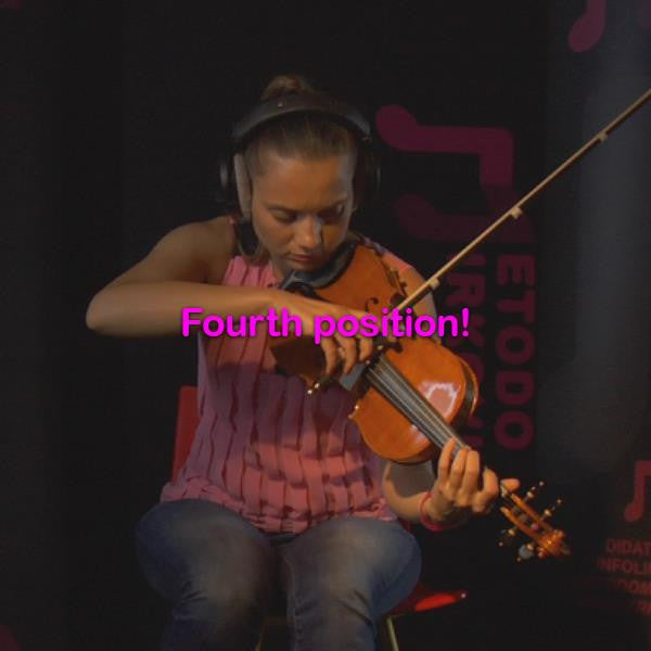Lesson 049:Fourth position! - violino online, play violin online,   - tocar violin online, уроки игры на скрипке, Metodo Mirkovic - cours de violon en ligne, geige online lernen