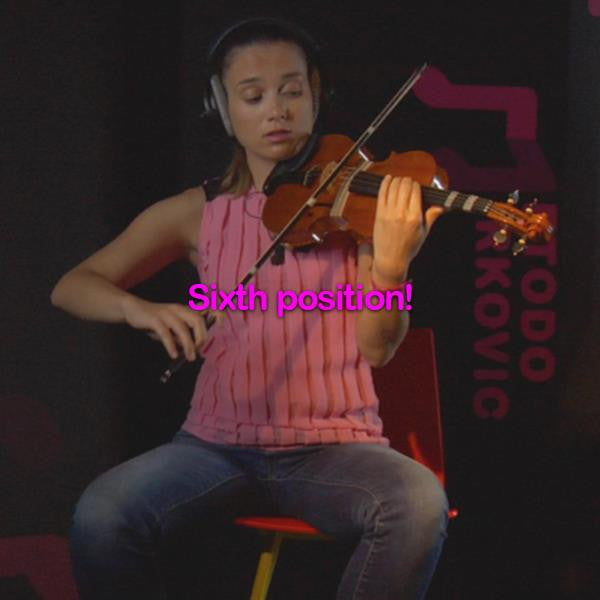 Lesson 053:Sixth position! - violino online, play violin online,   - tocar violin online, уроки игры на скрипке, Metodo Mirkovic - cours de violon en ligne, geige online lernen
