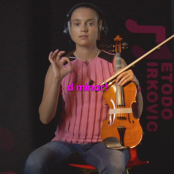 Lesson 060: d minor! - violino online, play violin online,   - tocar violin online, уроки игры на скрипке, Metodo Mirkovic - cours de violon en ligne, geige online lernen