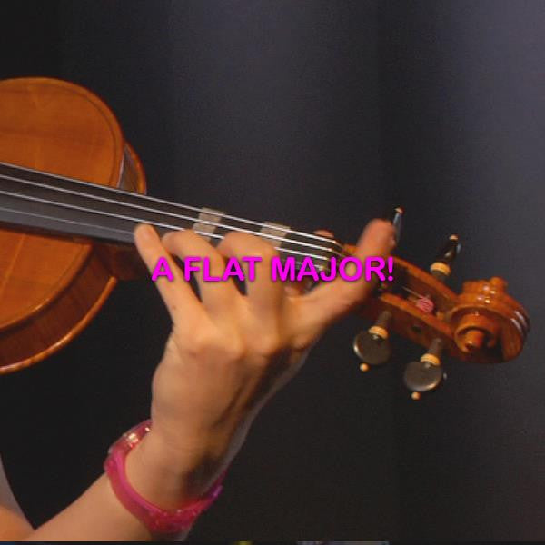 Lesson 065:A FLAT MAJOR! - violino online, play violin online,   - tocar violin online, уроки игры на скрипке, Metodo Mirkovic - cours de violon en ligne, geige online lernen