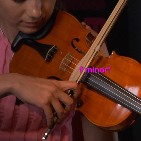 Lesson 066:f minor! - violino online, play violin online,   - tocar violin online, уроки игры на скрипке, Metodo Mirkovic - cours de violon en ligne, geige online lernen