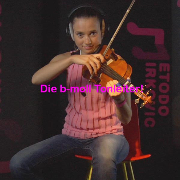Folge 068: Die b-moll Tonleiter! - violino online, play violin online,   - tocar violin online, уроки игры на скрипке, Metodo Mirkovic - cours de violon en ligne, geige online lernen