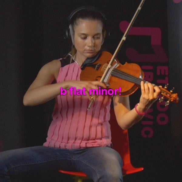 Lesson 068:b flat minor! - violino online, play violin online,   - tocar violin online, уроки игры на скрипке, Metodo Mirkovic - cours de violon en ligne, geige online lernen