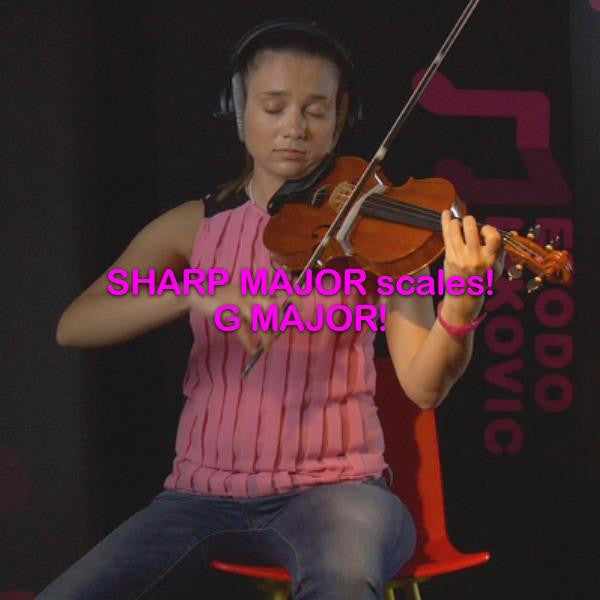 Lesson 071:SHARP MAJOR scales! G MAJOR! - violino online, play violin online,   - tocar violin online, уроки игры на скрипке, Metodo Mirkovic - cours de violon en ligne, geige online lernen