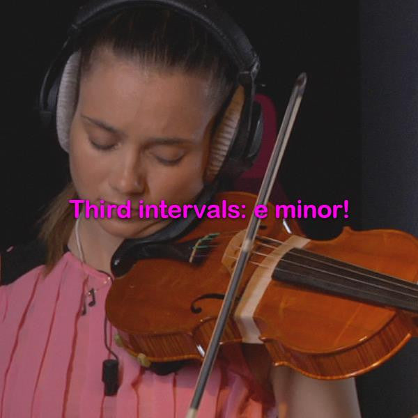 Lesson 086:  Third intervals: e minor! - violino online, play violin online,   - tocar violin online, уроки игры на скрипке, Metodo Mirkovic - cours de violon en ligne, geige online lernen