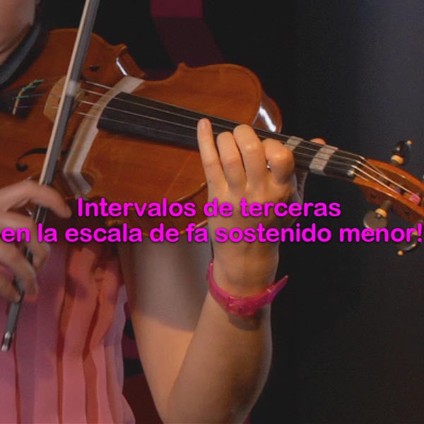 090: intervalos  de    terceras    en    la    escala    de    fa    sostenido    menor! - violino online, play violin online,   - tocar violin online, уроки игры на скрипке, Metodo Mirkovic - cours de violon en ligne, geige online lernen