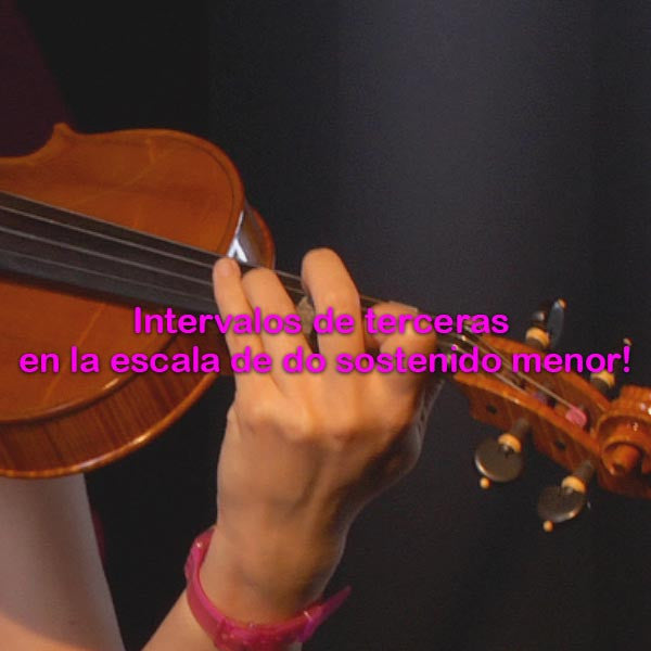 092:  intervalos    de    terceras    en    la    escala    de    do    sostenido    menor! - violino online, play violin online,   - tocar violin online, уроки игры на скрипке, Metodo Mirkovic - cours de violon en ligne, geige online lernen