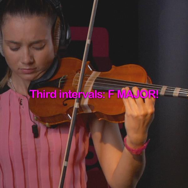 Lesson 095:Third intervals: F MAJOR! - violino online, play violin online,   - tocar violin online, уроки игры на скрипке, Metodo Mirkovic - cours de violon en ligne, geige online lernen