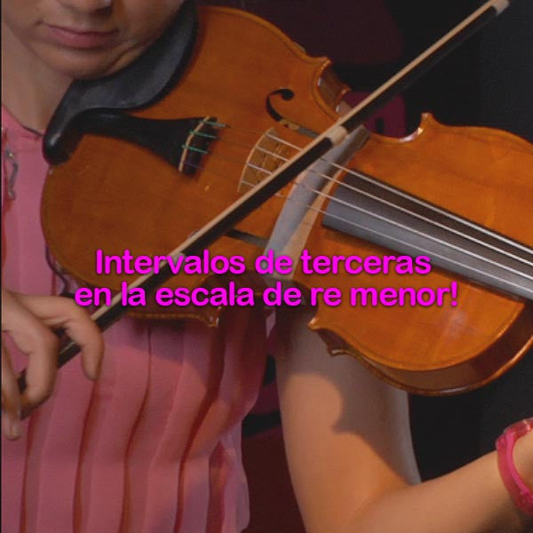 096:  intervalos    de    terceras    en    la    escala    de    re    menor! - violino online, play violin online,   - tocar violin online, уроки игры на скрипке, Metodo Mirkovic - cours de violon en ligne, geige online lernen