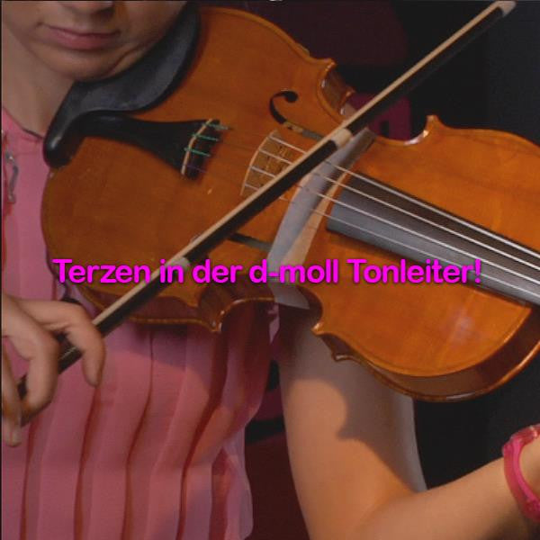 Folge 096: Terzen in der d-moll Tonleiter! - violino online, play violin online,   - tocar violin online, уроки игры на скрипке, Metodo Mirkovic - cours de violon en ligne, geige online lernen
