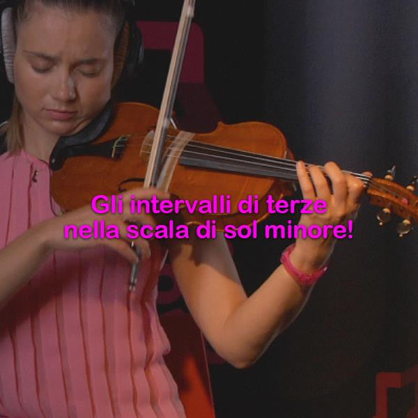 Lezione 098: Gli intervalli di terze nella scala di  sol minore! - violino online, play violin online,   - tocar violin online, уроки игры на скрипке, Metodo Mirkovic - cours de violon en ligne, geige online lernen