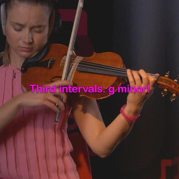 Lesson 098: Third intervals: g minor! - violino online, play violin online,   - tocar violin online, уроки игры на скрипке, Metodo Mirkovic - cours de violon en ligne, geige online lernen