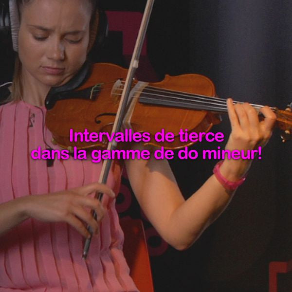 Leçon 100: Intervalles de tierce dans la gamme de do mineur! - violino online, play violin online,   - tocar violin online, уроки игры на скрипке, Metodo Mirkovic - cours de violon en ligne, geige online lernen