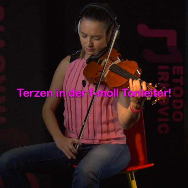 Folge 102: Terzen in der f-moll Tonleiter! - violino online, play violin online,   - tocar violin online, уроки игры на скрипке, Metodo Mirkovic - cours de violon en ligne, geige online lernen