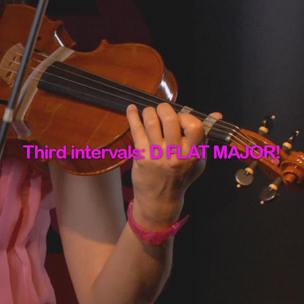 Lesson 103: Third intervals:D FLAT MAJOR! - violino online, play violin online,   - tocar violin online, уроки игры на скрипке, Metodo Mirkovic - cours de violon en ligne, geige online lernen
