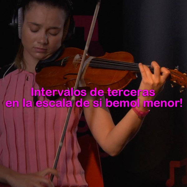 104:  intervalos    de    terceras    en    la    escala    de    si    bemol    menor! - violino online, play violin online,   - tocar violin online, уроки игры на скрипке, Metodo Mirkovic - cours de violon en ligne, geige online lernen