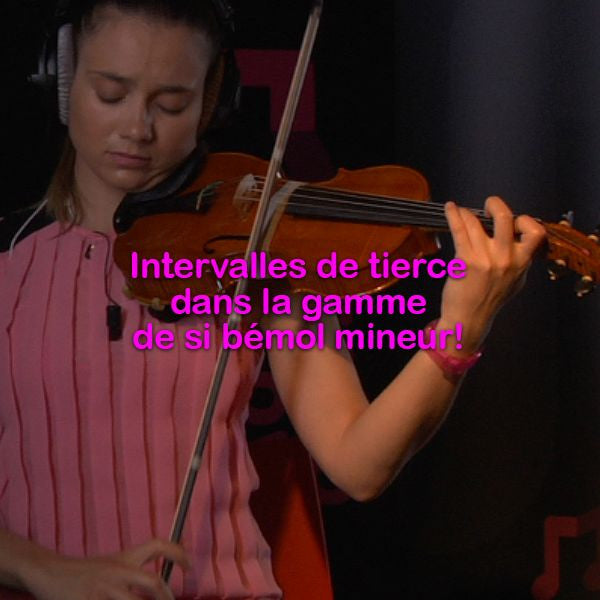 Leçon 104: Intervalles de tierce dans la gamme de si bémol mineur ! - violino online, play violin online,   - tocar violin online, уроки игры на скрипке, Metodo Mirkovic - cours de violon en ligne, geige online lernen