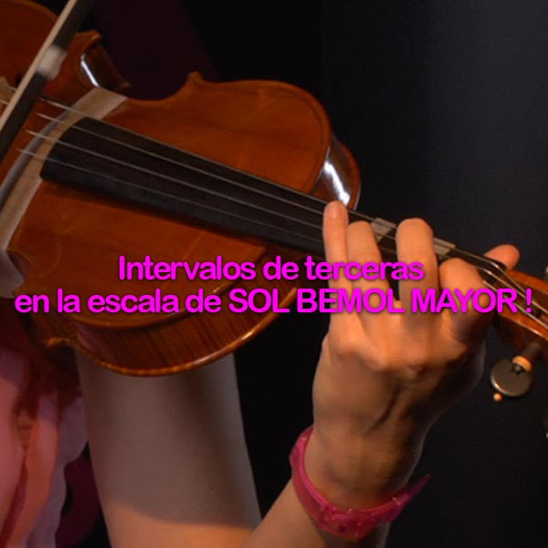 105:  intervalos    de    terceras    en    la    escala    de       SOL    BEMOL    MAYOR    ! - violino online, play violin online,   - tocar violin online, уроки игры на скрипке, Metodo Mirkovic - cours de violon en ligne, geige online lernen