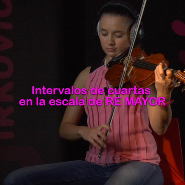 111: intervalos  de    cuartas    en    la    escala    de    RE    MAYOR    ! - violino online, play violin online,   - tocar violin online, уроки игры на скрипке, Metodo Mirkovic - cours de violon en ligne, geige online lernen