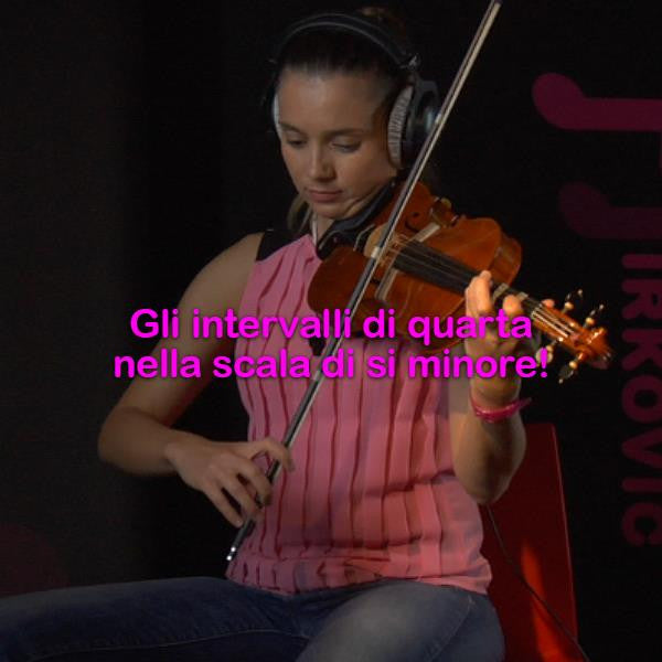 Lezione 112: Gli intervalli di quarta nella scala di si minore! - violino online, play violin online,   - tocar violin online, уроки игры на скрипке, Metodo Mirkovic - cours de violon en ligne, geige online lernen