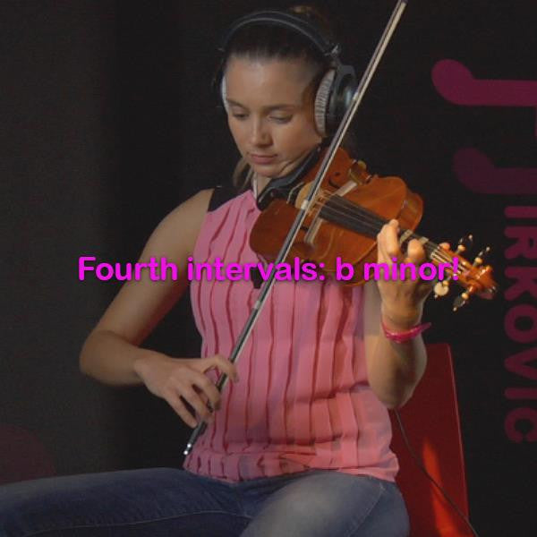 Lesson 112: Fourth intervals: b minor! - violino online, play violin online,   - tocar violin online, уроки игры на скрипке, Metodo Mirkovic - cours de violon en ligne, geige online lernen