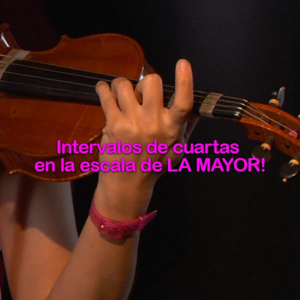 113:intervalos  de    cuartas    en    la    escala    de    LA    MAYOR    ! - violino online, play violin online,   - tocar violin online, уроки игры на скрипке, Metodo Mirkovic - cours de violon en ligne, geige online lernen