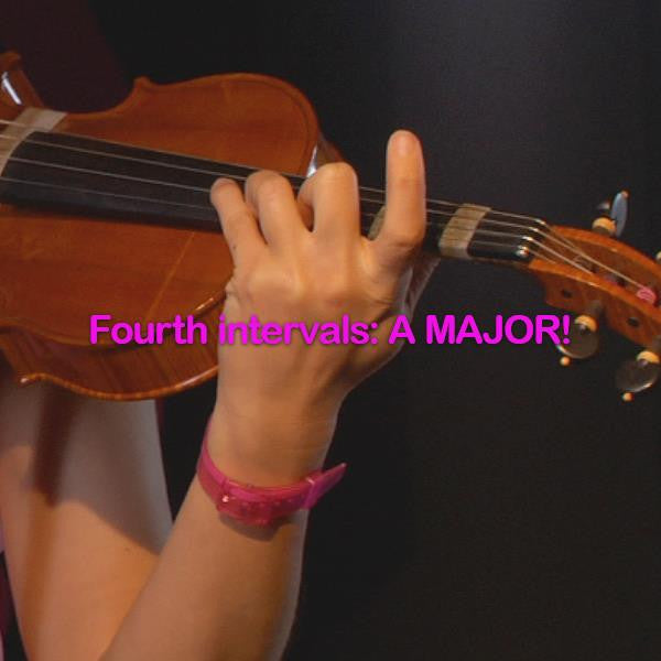 Lesson 113: Fourth intervals:A MAJOR! - violino online, play violin online,   - tocar violin online, уроки игры на скрипке, Metodo Mirkovic - cours de violon en ligne, geige online lernen