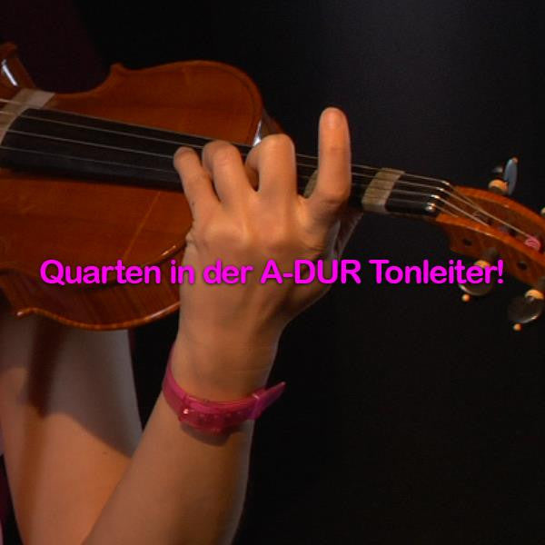Folge 113: Quarten in der A-DUR Tonleiter! - violino online, play violin online,   - tocar violin online, уроки игры на скрипке, Metodo Mirkovic - cours de violon en ligne, geige online lernen