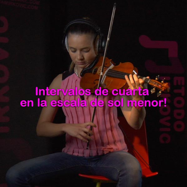 118:  intervalos    de    cuarta    en    la    escala    de    sol    menor! - violino online, play violin online,   - tocar violin online, уроки игры на скрипке, Metodo Mirkovic - cours de violon en ligne, geige online lernen