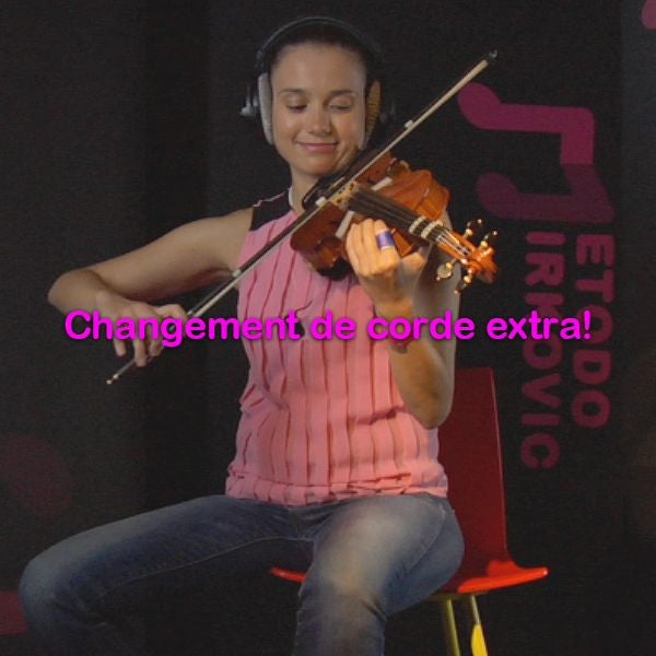 Leçon 011b: Changement de corde!Extra! - violino online, play violin online,   - tocar violin online, уроки игры на скрипке, Metodo Mirkovic - cours de violon en ligne, geige online lernen