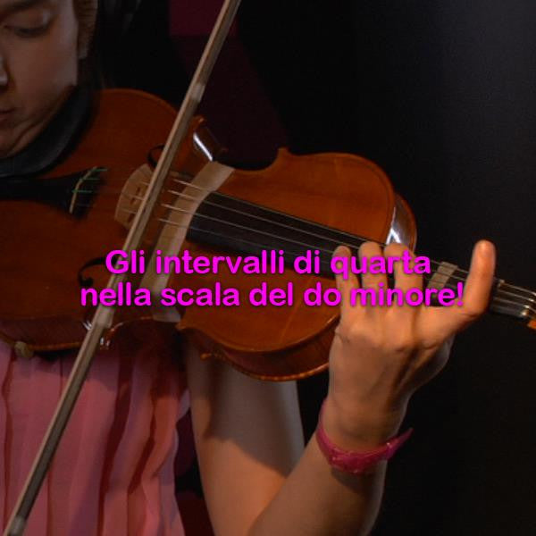 Lezione 120: Gli intervalli di quarta nella scala di do minore! - violino online, play violin online,   - tocar violin online, уроки игры на скрипке, Metodo Mirkovic - cours de violon en ligne, geige online lernen