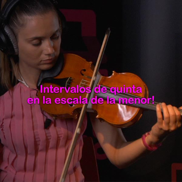 122  :    intervalos    de    quinta    en    la    escala    de    la    menor! - violino online, play violin online,   - tocar violin online, уроки игры на скрипке, Metodo Mirkovic - cours de violon en ligne, geige online lernen