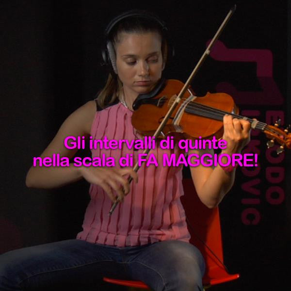 Lezione 123: Gli intervalli di quinte nella scala di FA MAGGIORE! - violino online, play violin online,   - tocar violin online, уроки игры на скрипке, Metodo Mirkovic - cours de violon en ligne, geige online lernen