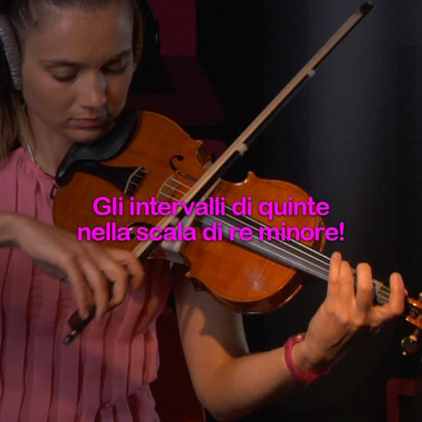 Lezione 124: Gli intervalli di quinte nella scala di re minore! - violino online, play violin online,   - tocar violin online, уроки игры на скрипке, Metodo Mirkovic - cours de violon en ligne, geige online lernen