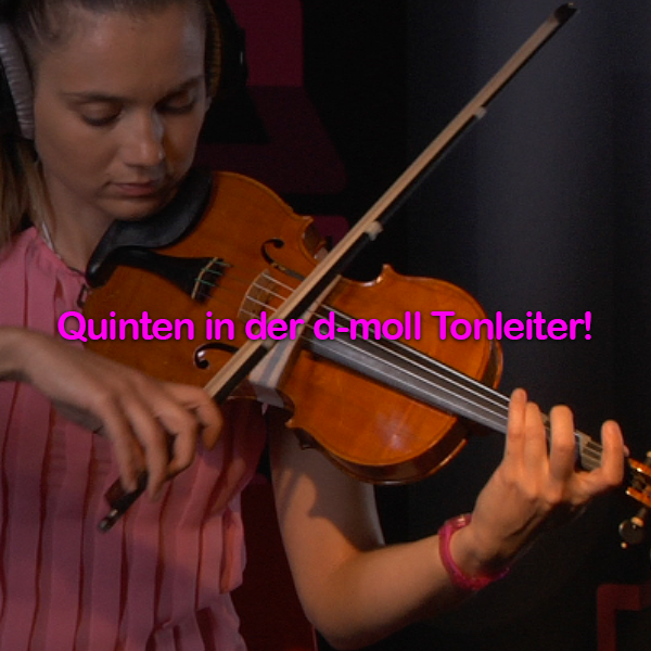 Folge 124: Quinten in der d-moll Tonleiter! - violino online, play violin online,   - tocar violin online, уроки игры на скрипке, Metodo Mirkovic - cours de violon en ligne, geige online lernen