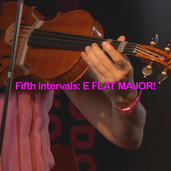 Lesson 127: Fifth intervals: E FLAT MAJOR! - violino online, play violin online,   - tocar violin online, уроки игры на скрипке, Metodo Mirkovic - cours de violon en ligne, geige online lernen