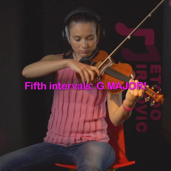 Lesson 129: Fifth intervals: G MAJOR! - violino online, play violin online,   - tocar violin online, уроки игры на скрипке, Metodo Mirkovic - cours de violon en ligne, geige online lernen
