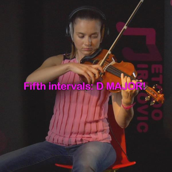 Lesson 131: Fifth intervals: D MAJOR! - violino online, play violin online,   - tocar violin online, уроки игры на скрипке, Metodo Mirkovic - cours de violon en ligne, geige online lernen