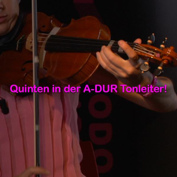 Folge 133: Quinten in der A-DUR Tonleiter! - violino online, play violin online,   - tocar violin online, уроки игры на скрипке, Metodo Mirkovic - cours de violon en ligne, geige online lernen
