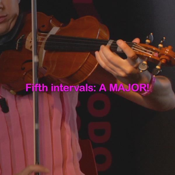 Lesson 133: Fifth intervals: A MAJOR! - violino online, play violin online,   - tocar violin online, уроки игры на скрипке, Metodo Mirkovic - cours de violon en ligne, geige online lernen