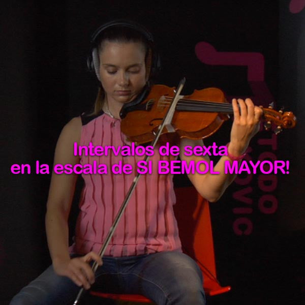 139:  intervalos    de    sexta    en    la    escala    de    SI    BEMOL    MAYOR! - violino online, play violin online,   - tocar violin online, уроки игры на скрипке, Metodo Mirkovic - cours de violon en ligne, geige online lernen